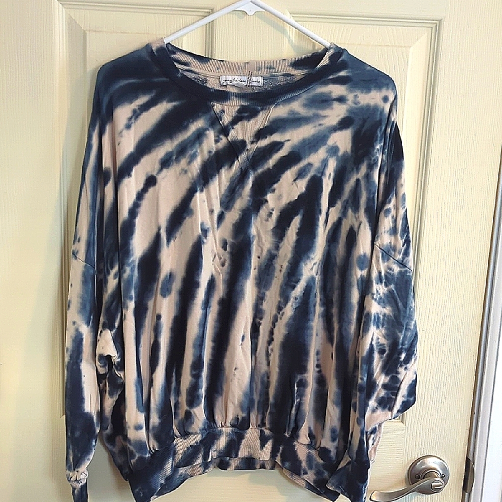 Young Fabulous and Broke Blue Tie-Dye Sweatshirt